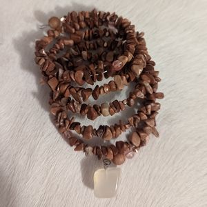 Sunstone memory wire bracelet